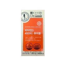 종근당건강 닥터굿스 비타민D 4000IU 츄어블 1000mg x 90정, 1개