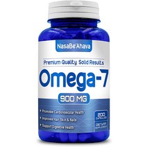 순수 오메가 7 지방산 900mg 천연 바다 갈매 나무속 오일 200캡슐, 200개입 x 1통