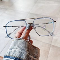 일본안경테 금테 얼굴큰사람 안경 soampei 레트로 더블 브리지 스퀘어 여성 안티 블루 레이 프레임 패션 tr90 스프링 힌지 남성 광학 프레임 컴퓨터 얼큰이 초경량