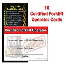 Patriot Wholesale Direct Forklift Operator/Driver Certificate Training Cards (Package of 10) null, 1, Training Cards (Package of 10