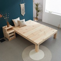 동원퍼니처 본드없는 천연 통 원목 평상형 침대 프레임 돌침대 평상 헤드형 분리형 매트리스, 9.미엔 천연 라텍스 매트리스 15cm, 일반형 퀸[Q] 15cm 인디고블루