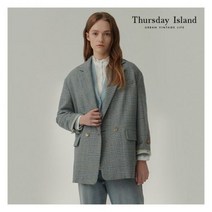 [써스데이아일랜드][Thursday Island] 여성 코쿤 실루엣 더블 버튼 자켓(T212MJK132W) 396508