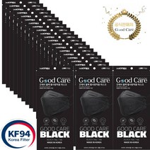 굿케어 황사방역마스크 KF94 대형 국산 4중필터 블랙 100매