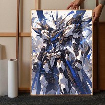 건담 보석십자수 diy 큐빅 로봇 장식취미 공예 만들기, B28E.  90x120 (80x110)