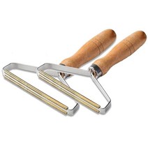 보풀 롤러 2개 휴대용 제거기 의류 옷과 원단 제모 126637, Wood Color-2pcs