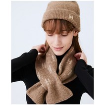 헤지스 22FW 베이지 로고자수 울혼방 비니 HILG2F603I2 898871, 1.XXX