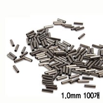 와이지알씨 낚시 슬리브 100개 세트 외슬리브 일자클립 자작채비 갈치 쭈꾸미 문어, 낚시 외슬리브 1.0mm 100개 세트