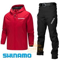 SHLNAMO 여름낚시복 내피 자켓 고어텍스 우의 바지 남자용 방수 낚시 자켓 아웃도어 후드 의류 하이킹 투피스 세트 106938, 4XL, 그림 색상 6