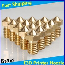 E3D 추가 노즐 인쇄 부품 V5 V6 프린터 액세서리 용 압출기 황동 M6 나사 식 헤드, 01 1.75-0.1mm (5Pcs)