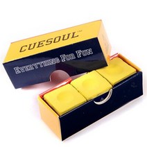 카본큐대 Cuesoul 3 개대 스누커 당구 초크 풀 큐 초크 오일 드라이 당구 미끄럼 방지 초크 핑크 그린 블루 옐로우, 01 YELLOW