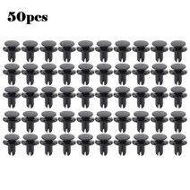 현대 리테이너 클립 10x 나일론 1420608250B 86590-28000 8mm 구멍 블랙 헤드 직경 18mm 길이 14mm, [04] 50Pcs, 04 50Pcs