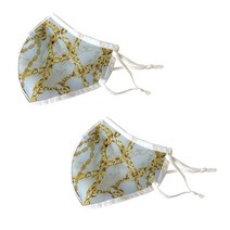 하하비샵 국산 물놀이 수영장 마스크 _체인패턴3종, 골드체인(2매입)