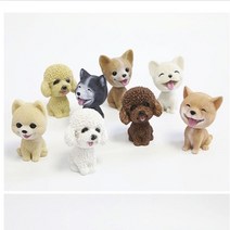 차내부꾸미기 강아지 동물 차량 자동차 인형 피규어 댕댕이 멍멍이 불독 대시보드 레이, 포메라니안(베이지)