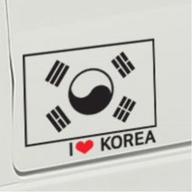 차량용 아이러브코리아 스티커 태극기 컬러감좋은 쏘나타 아반떼MD 그랜저HG MQ4 더뉴쏘렌토 긁힌흠집 제네시스 바이크 SM5 긁힘보완 뒷범퍼 데칼 NQ5, 옐로우, 소형