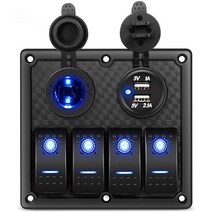캠핑 차박 선박 요트 카라반패널 스위치 조종석 LED, 4비트 블루레이, 4비트 블루레이