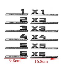 자동차 엠블럼 3D M 경쟁 스티커 ABS 배지 스타일링 로고 X1 X2 X3 X4 X5 X6 M1 M2 M3 M4 M5 M6 E39 E46 E90 E60 F10 F30, 38.매트 블랙 - M8 경쟁