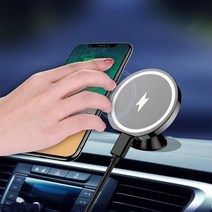 대쉬보드 거치대 삼성 샤오미 폴드3 아이폰 13 12 11 차량용 호환 무선충전기 스파크 카니발 쏘렌토 미니쿠퍼 핸드폰 차량용 무선 충전기 브래킷 마그네틱 회전식 대시보드 거치대, 흰색 콘센트 USB