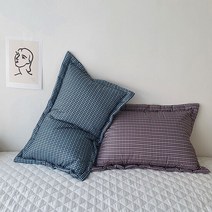 룸마이룸 미니체크 베개커버 40X60, 단품