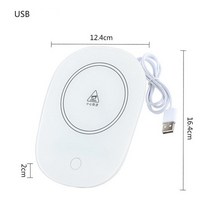 USB 머그 컵 받침대 머그워머 온도유지 보온접시 컵 히터 워머 USB 스마트 온도 조절 컵 코스터 데스크탑 난방 매트 커피 차 우유 워머 패드 55 ℃ 난방 머그 코스터 휴대용, 하얀