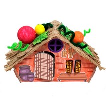 73 빵빵야 / (만들기재료 수업재료)초가집 만들기 어린이 만들기재료 북유럽소품 닭소품 엔틱소품 조각상/오브제