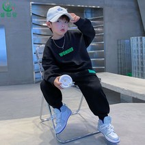 셀럽당 소년남용 루즈핏 스트라이프 맨투맨+조깅스 팬츠 세트 주니어 트레이닝복세트