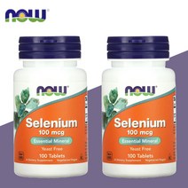 나우푸드 셀레늄 셀레니움 100mcg 100정 세레늄 2개