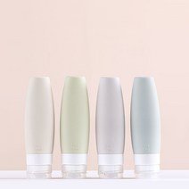 다목적 여행용 실리콘 공병 튜브 용기 90ml*4개, 1세트, 혼합색상