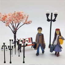 인테리어 가로등 미니어쳐 조경모형 화분장식 다양한 활용, 더블구슬하향