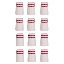 .355 로트 12 골프 클럽 샤프트 페룰 테이퍼 샤프트 팁 어댑터 커버 캡 액세서리 16.26x13.72mm, 플라스틱, 하얀색