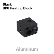LERDGE J-헤드 압출기 용 알루미늄 히트 블록 HotEnd 3D 프린터 실리콘 양말 부품 BP6 가열 액세서리, 02 KitB Black