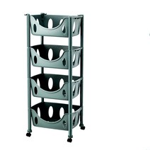 다용도 적재함 야채보관함 주방 선반 수납 바구니, 녹색