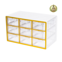 라이브잇 시스맥스 시스템 멀티 9단 박스, 옐로우, 14세트