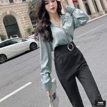 가바바 여성 투피스 스타일리시한 링 벨트 포인트 정장 투피스 G50723