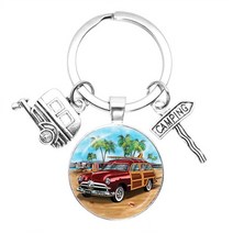 미니트레일러 미니카고트레일러 캠핑 트롤리 웨건 2022 새로운 귀여운 캠핑 왜건 키 체인 트레일러 post, 한개옵션1, 28 25