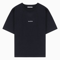 아크네스튜디오 (당일) 22FW 아크네 스튜디오 로고 프린트 블랙 여성 반팔 티셔츠 AL0135 900