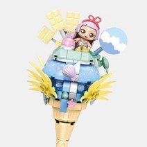 호환블록 블루바닐라 아이스크림 여아 장난감선물 셈보블럭