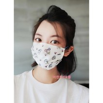 성인 일회용 개별포장 캐릭터 예쁜마스크 멜트 블로운 3중필터 덴탈 50매 100매 시리즈 귀여운 곰돌이 푸 토끼, 보라토끼