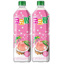 해태음료 코코팜 피치핑크 복숭아, 1L, 2개