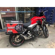 무드패싯 혼다 CB500X 탑박스 사이드박스 미러링 입체 스티커 튜닝 커스텀 리어캐리어, 와인 컬러