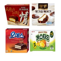 초코파이468g+몽쉘통통크림384g+오예스360g+롯데카스타드230g, 1세트