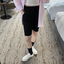 5부 바이커 쇼츠 스판 밴딩 바이크 하프 레깅스 팬츠