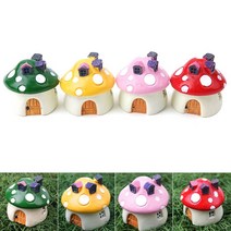 미니어처 머쉬룸 하우스 버섯집 모형 4.2cm 4색 택1 디오라마 재료 테라리움 피규어 미니어쳐, 핑크