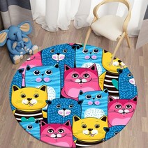 원형러그 인테리어카페트 Round rug interior carpet 장식 카펫 만화