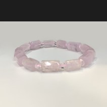 천연 원석 파워스톤 애정운 인간관계운 쿤자이트 비즈 팔찌 7~7.5×9~11mm