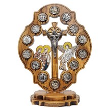 가톨릭천주교성물 이태리 올리브 타원 14처 탁상용십자가