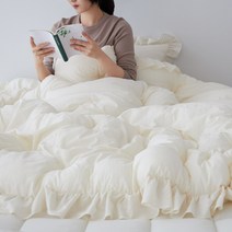 코코베딩 오가닉코튼 프릴 순면 차렵이불 로엠