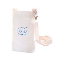 텀블러백 드링크백 숄더 크로스 컵홀더, 강아지, 1개