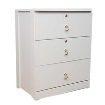 블루밍가구 600 3단 서랍장(열쇠2개 포함) 열쇠수납장 틈새수납장 잠금장치, 6003 화이트B(열쇠2개)