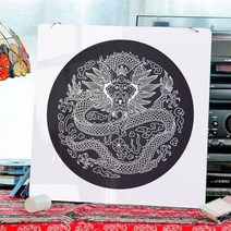 행잉액자/풍수금전운이상승하는용그림(사각원형), 타입3.성공