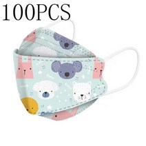 3-10 세 어린이 KN95 필터 FFP2 얼굴 마스크 효율적인 보호 물고기 유형 Fpp2 마스카라 CE Ffp2Respirator, 16 100PCS, 한개옵션1